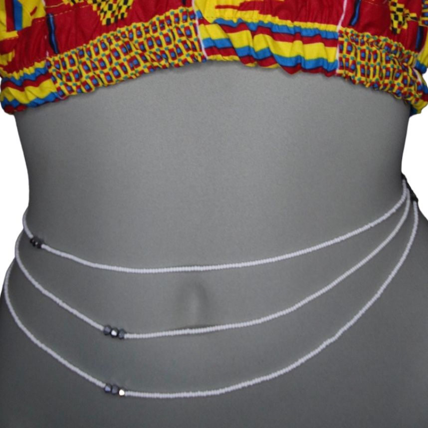 Waist bead ~ White/Weiss